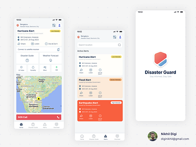 Stay prepared & informed with Disaster Guard disaster management mobile interface ui