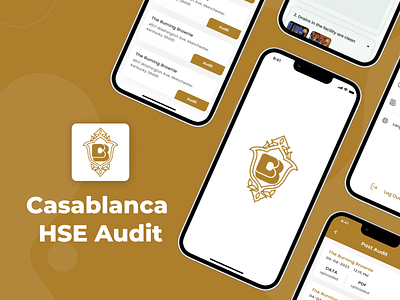 Casablanca HSE Audit food inspector app ui kit mobile application design