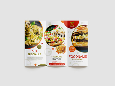 Restaurant Brochure Design bar booklet burger cafe catalog catalogue coffee coffee cup coffee shop coffeeshop cooking delivery food food and drink foodie indesign menu pizza restaurant trifold