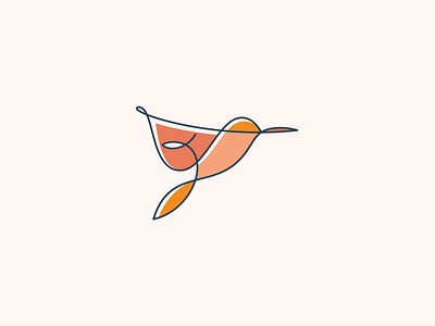 Hummingbird bird hummingbird logo logotype minimalism nature