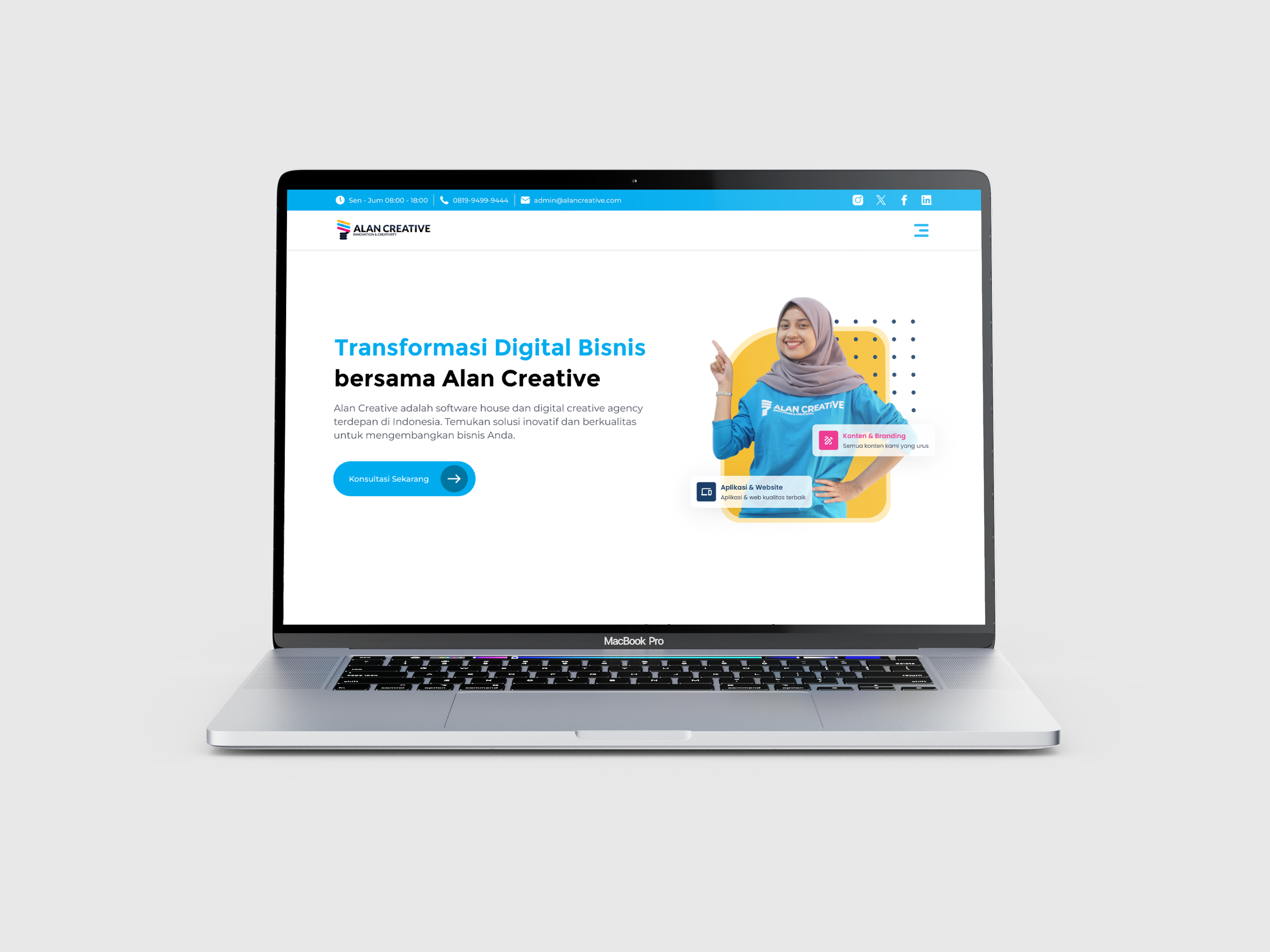 Alan Creative Landing Page figma landing page ui ux website