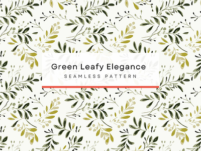Green Leafy Elegance, Floral Seamless Patterns 300 DPI, 4K cream background pattern green leafy pattern greenery pattern pack nature inspired design olive green leaves pattern seamless pattern wallpaper art wallpaper design wallpaper pattern