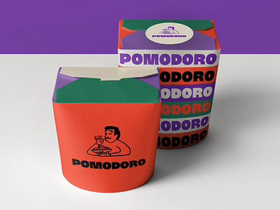 Pomodoro Restaurant Visual Identity branding creative direction design food graphic design illustration italian logo pasta visual identity