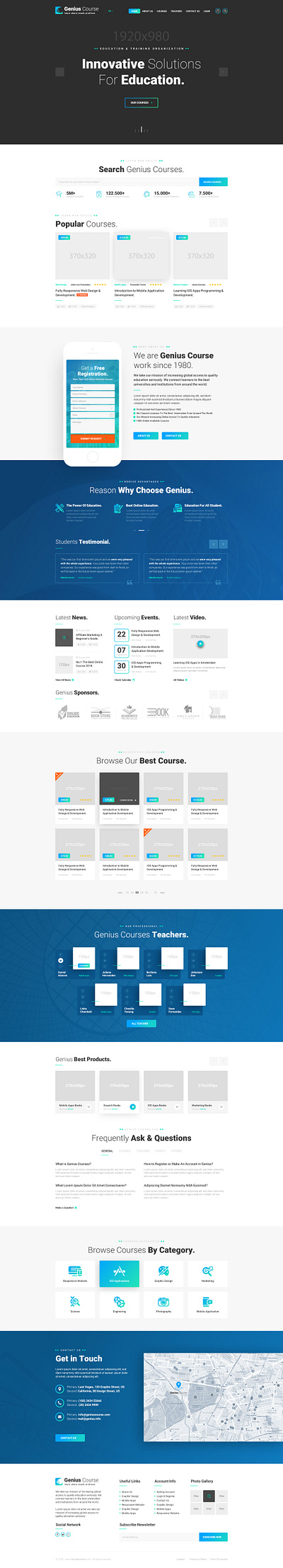 Genius-learning-course graphic design template