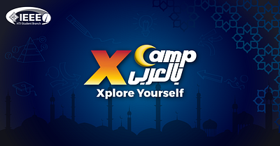 X-Camp event logo & cover photo graphic design logo