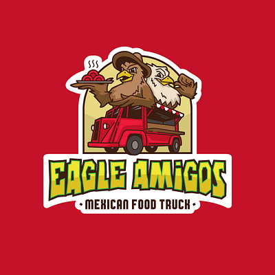 MEXICAN FOOD TRUCK LOGO eagle food foodtruck illustration logo mexican mexico truck