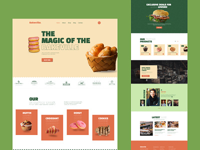 BakeVille | Bakery Shop baker bakery bakery shop branding design ecommerce graphic design shop store studio express ui web web design website woocommerce