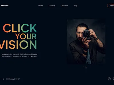 Photography landing page hadder design 2024 landingpage new landing page photography photography landing ui update landing ux