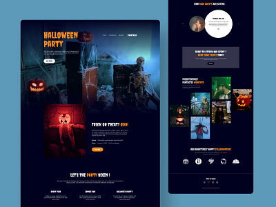 Phantazia Halloween Landing Page design graphic design halloween halloween party landing page party ui web web design website