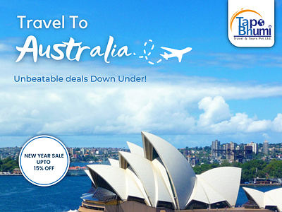 Travel to Austraila australia design graphic design postdesign socialmediapost traveloffer travelpost