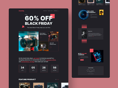 ZoomUp Black Friday Template black friday branding camera shop design graphic design illustration modern offer studio express trending ui web web design website