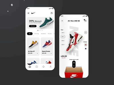 Nike App Design branding design ecommerce figma mobile app product design shoes app shoes app ui shoes app ui ux shoes mobile app shopping ui ui ux uidesign user experience user interface ux
