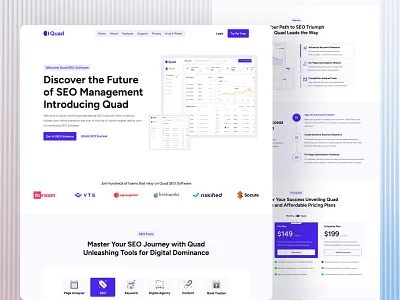 SaaS SEO Management tool Landing Page analytics tool fleexstudio gradient homepage keywords landing page minimal seo seo landing page seo marketing seo tool seo tools serp checker uidesign uiux uiuxdesign ux design web design website
