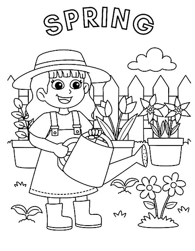 Spring Coloring Pages: Free Printable Sheets