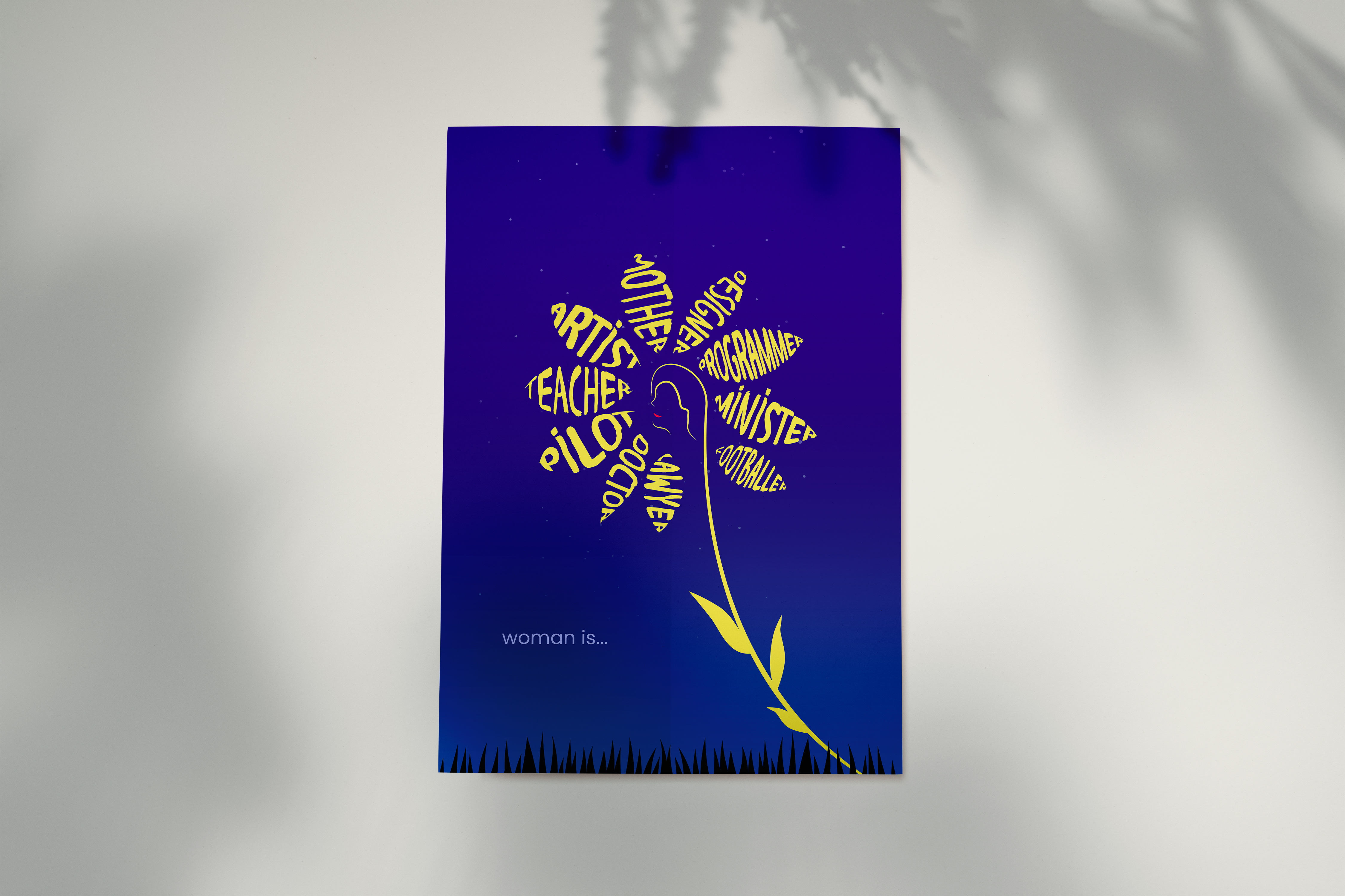 Woman is... adobe adobe illustrator creative poster creative woman poster graphic design graphicdesigner poster design typographic poster