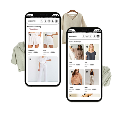 Clothing e- commerce website design logo ui visual website design