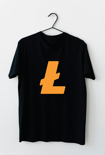 crypto coin L T C branding graphic design logo t shirt