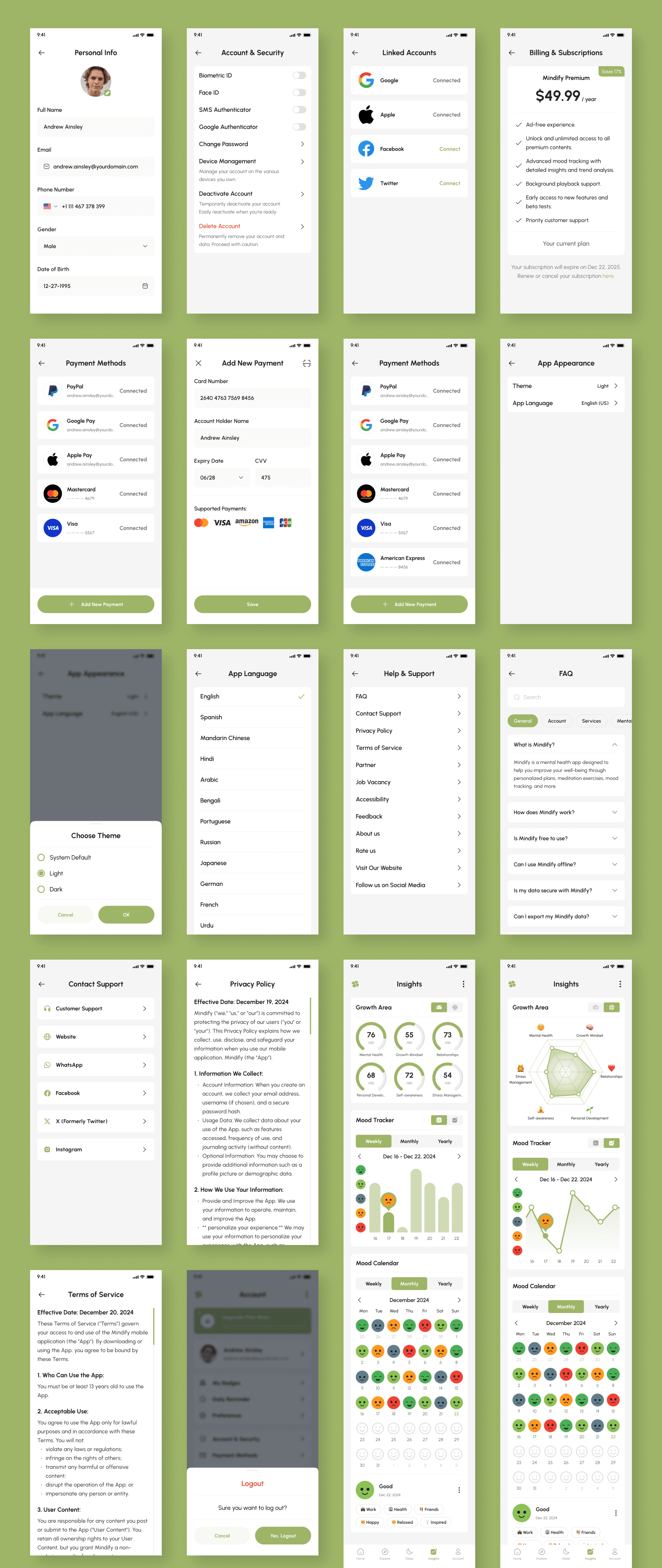 Example of Ai Mental Health App UI Kit