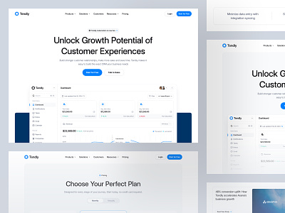 Tendly - CRM Website business clean crm design designer landing page marketing saas ui ui8 uidesign unpixel ux uxdesign uxerflow web web design website design