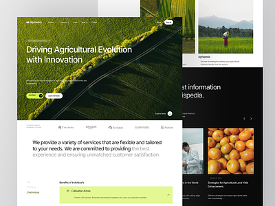 Home Page - Agriswara agriculture business clean company website design home home page homepage landing landing page page ui ux web deisgn web design website design