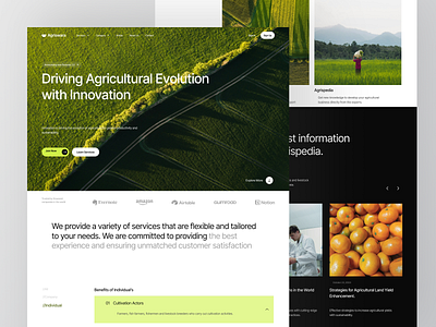 Home Page - Agriswara agriculture business clean company website design home home page homepage landing page ui ux web design website design