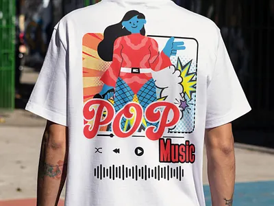 Creative Pop Music Graphic design graphic design illustration t shirt design t shirt graphics vector