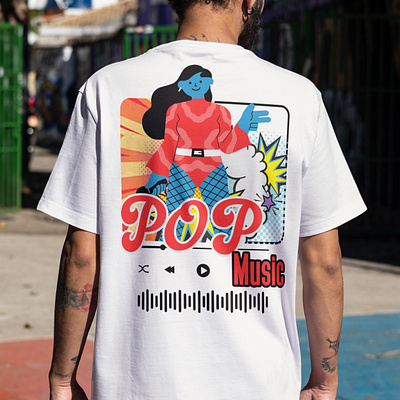Creative Pop Music Graphic design graphic design illustration t shirt design t shirt graphics vector