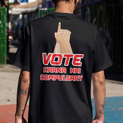 Have to vote compulsory graphics design for T-shirt Printing design graphic design illustration t shirt design t shirt graphics vector
