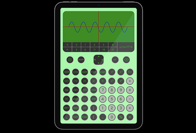 Calculator App for Tablet 004 calculator daily ui challenge design figma graph calculator scientific calculator tablet ui uiux ux