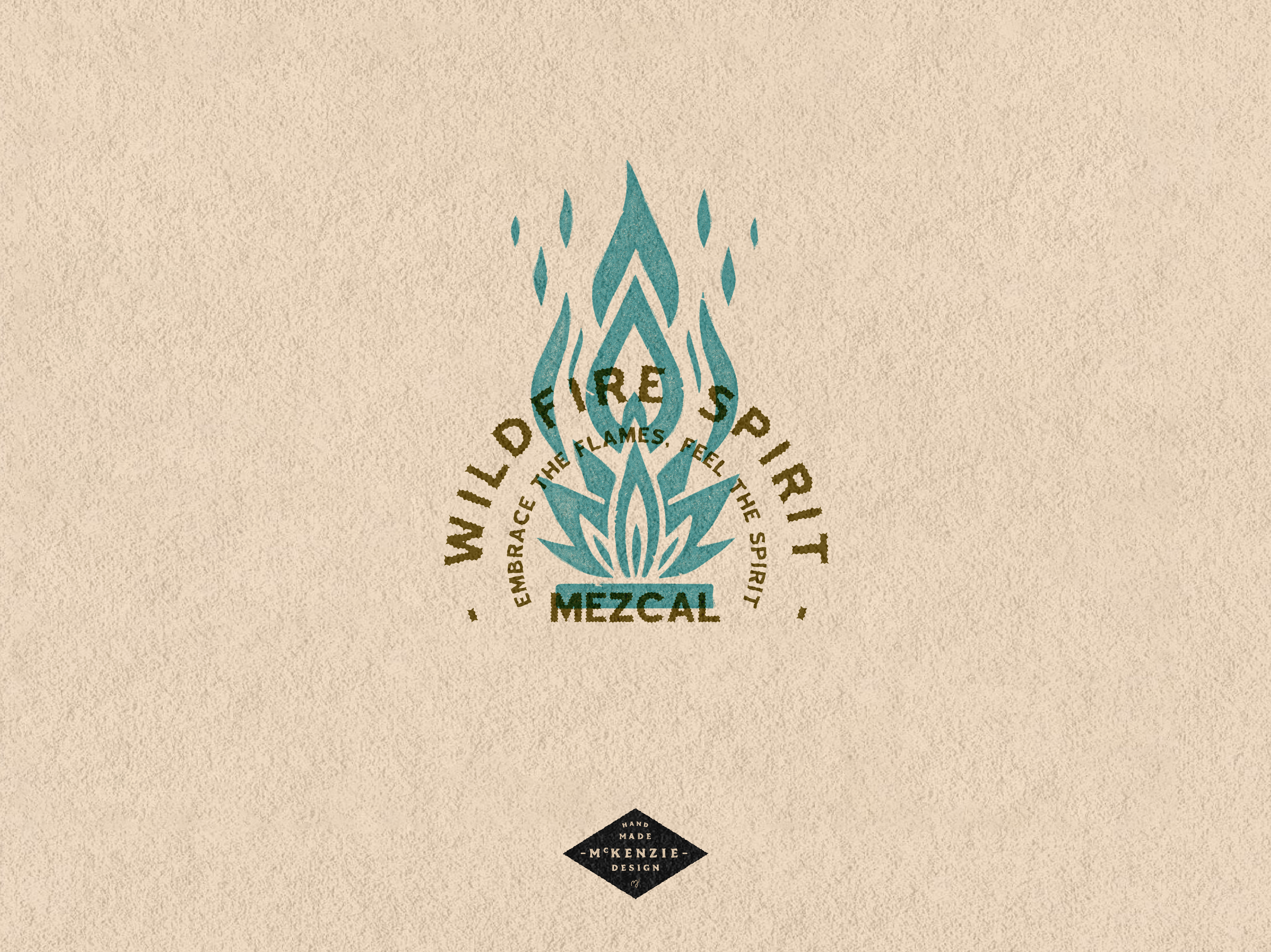 Wildfire Spirit 2d alcohol bottle brand branding design drinks happy identity illustration illustrator logo mezcal procreate tequila traditional