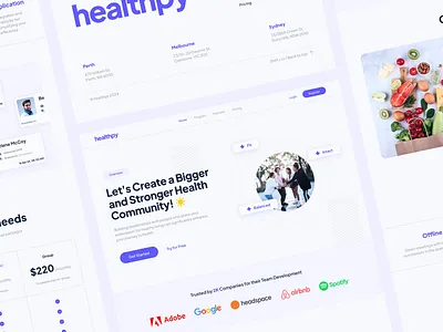 healthpy - Healthy Living Guide Landing Page branding clean design design figma graphic design guide healthy live healthy healthy live illustration landing page landing page design ui uidesign uiux user experience user interface user interface design ux uxdesign webdesign