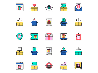 Colored Giveaway Icons free icon freebie giveaway giveaway icon icon design vector download