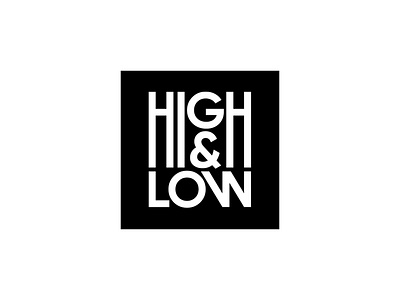 High&Low branding concept graphic design identity logo logo design minimal simple wordmark