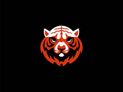 Tiger Logo animal bengal branding cat design emblem feline gaming geometric icon illustration logo mark mascot orange sports stripes tiger vector wildlife