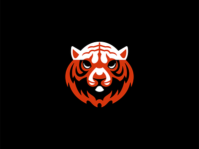 Tiger Logo animal bengal branding cat design emblem feline gaming geometric icon illustration logo mark mascot orange sports stripes tiger vector wildlife