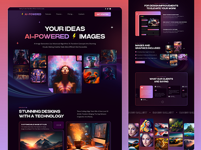 AI Website Landing Page ai ai image generator ai landing page app design branding design ecommerce figma image generator landingpage ui uidesign uiux user interface ux ux design web design websitedesign