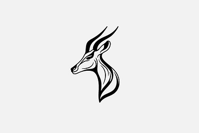 Graceful Antelope Logo animal antelope branding design graphic design horn illustration logo minimalistic vector wildlife