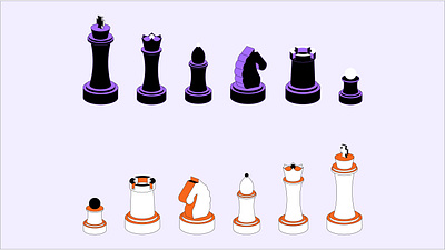 blocasset Challenge animation chess illustration isometric illustration