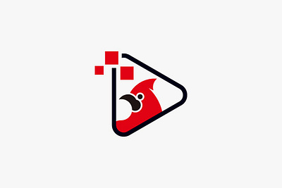 Red Bishop Bird Logo bird bishop branding design digital graphic design logo red vector