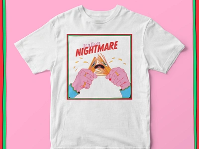 "Italian Nightmare" Collaboration w Print Social advertising branding branding illustration character design design garment graphic design illustration logo product product illustration tee tshirt typography vector