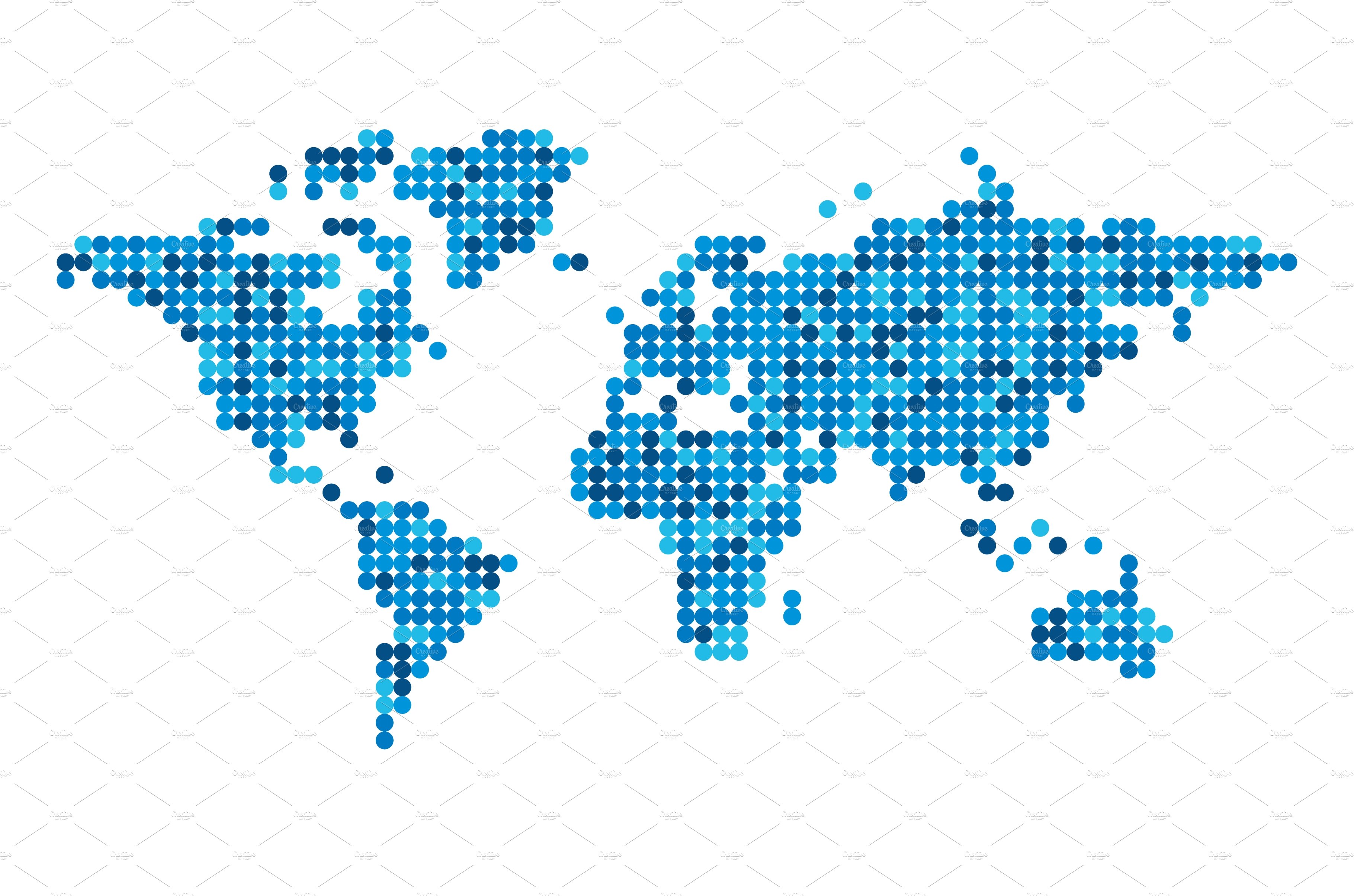 World Map Blue Dotted Mosaic By Petr Polák On Dribbble