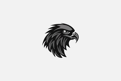 Majestic Hawk Head Logo Design branding design graphic design logo strength vector