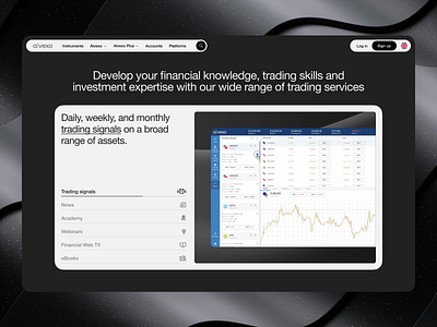 Redefined | Alvexo features section redesign broker brokerage cfd divblockstudio finance fintech forex landingpage redefined stocks trading