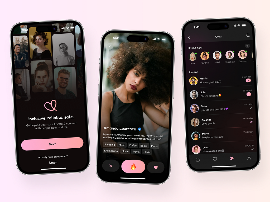 Dating App UI by Ronas IT | UI/UX Team on Dribbble