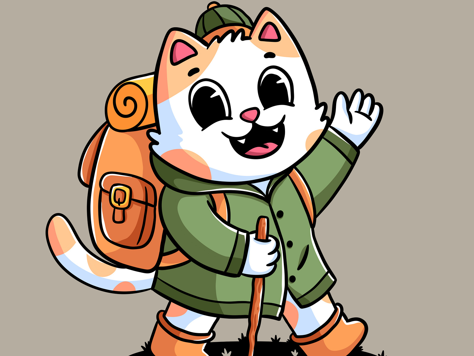 Cartoon Adventure Cat by Drud Studio on Dribbble