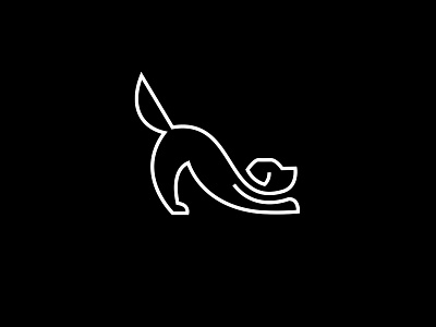 YogaPaws alex seciu animal logo branding dog logo linelogo one line logo pet logo yoga logo