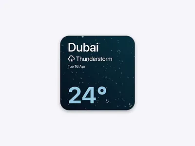 Dubai Weather Widget ios android concept creative dark widget dubai weather ios ios widget iphone widget mac widgets mobile app motion graphics nature temperature weather app weather forcast weather widget widget pack