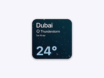 Dubai Weather Widget ios android concept creative dark widget dubai weather ios ios widget iphone widget mac widgets mobile app motion graphics nature temperature weather app weather forcast weather widget widget pack