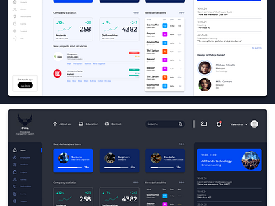 Knowledge Management Platform (Light and Dark Mode) branding cv dark design figma graphic design illustration kms light mode platform projects ui web