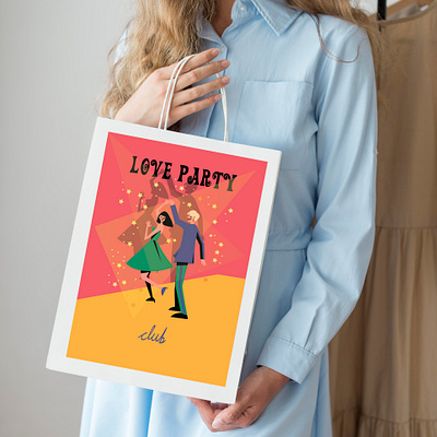 Love party bag branding caple flaer graphic design logo party plakat poster